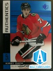 Kirby Dach 2019-20 SP Rookie Authentics Blue #107 Chicago Blackhawks RC